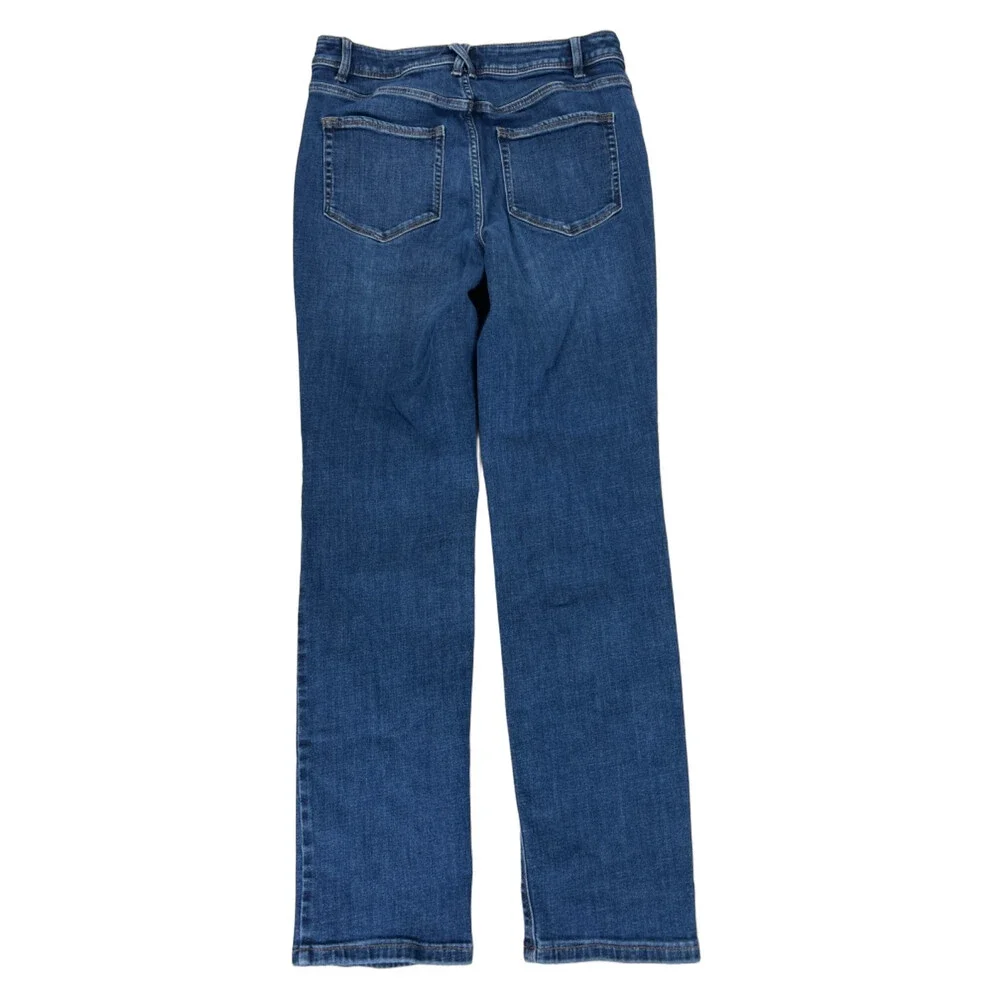 J Jill Women's Dark Wash Straight Leg High Rise Denim Jeans - 6